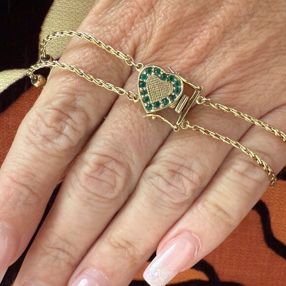 14K & 10K Gold Gemstone Slider Charm Bracelet - 24g+ - Picture 5 of 7